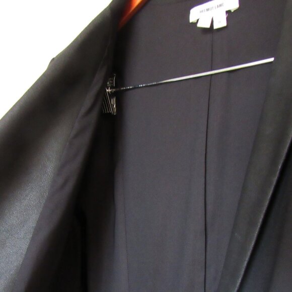 Helmut Lang Blazer Wool Two Buttons Black Women’s Size 8,made in US - Picture 7 of 7